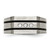 Chisel Titanium Brushed and Polished Black IP-plated CZ Signet Ring TB430-11