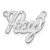 Sterling Silver/Rhodium-plated Diamond-cut Name Plate XNA166SS