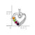 14k White Gold 4 Synthetic Stone Family Pendant XMPW52/4SY