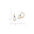 14k 7-7.5mm White Round FW Cultured Pearl Tanzanite Leverback Earrings XLB70T/PL