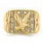 10k & Rhodium .10ct Diamond Mens Eagle Ring 10X19