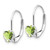 14k White Gold 5mm Heart Peridot Leverback Earrings XLB120WPE