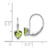 14k White Gold 5mm Heart Peridot Leverback Earrings XLB120WPE
