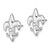 14K White Gold Small Fleur-De-Lis Post Earrings TE619W