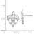 14K White Gold Small Fleur-De-Lis Post Earrings TE619W