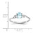 10k White Gold Polished Genuine Aquamarine Birthstone Ring 10XBR144