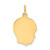 14k Plain Medium .027 Gauge Facing Right Engravable Boy Head Charm XM108/27