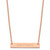 SS/Rose-plated Small Capitalized ARIAL ROUNDED Bar Necklace XNA643RP