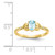 10K Light Swiss Blue Topaz and Diamond Ring 10XB285