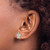 14K White Gold Polished / Textured Sea Turtle Post Earrings TE627W