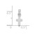 10K White Gold Polished Mini Cross Charm 10K8493W