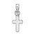 10K White Gold Polished Mini Cross Charm 10K8493W