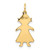 14k .018 Depth Engravable Girl Charm XM99/18