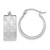 14k White Gold Diamond-cut Hoop Earrings TF1073W