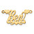 14k Yellow Gold Polished Hearts Name Plate XNA142Y