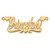 14k Yellow Gold Polished Hearts Name Plate XNA142Y