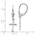 10K White Gold Cross Leverback Earrings 10TF1924W