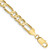 10k 7.5mm Concave Open Figaro Chain 10LF200-9