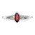 10k White Gold Polished Genuine Garnet Birthstone Ring 10XBR190