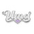 14k White Gold Epoxy Heart Name Plate XNA936W