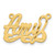 14k Yellow Gold Satin Diamond-cut Name Plate XNA180Y