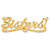 14k Yellow Gold Satin Diamond-cut Name Plate XNA180Y