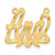14k Yellow Gold Satin Diamond-cut Heart Name Plate XNA177Y