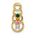 14k 4 Synthetic Stone Family Pendant XMP51/4SY
