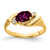 14k 7x5mm Oval Rhodolite Garnet AAA Diamond ring Y2260RG/AAA