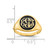 SS/Gold-plated Polished with Enameled Background Monogram Ring XNR68GP