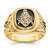14k Polished, Antiqued and Nugget Texture AA Quality Diamond Masonic Ring Y4035MAA