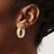 14k White Rhodium Polished Satin Diamond-cut In/Out Hoop Earrings TF1047TT