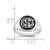 14KW Polished with Enameled Background Monogram Ring XNR68W
