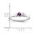 14k White Gold Genuine 1 Stone Mother's Ring XMR11/1WGY