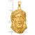 14k Hollow Polished/Satin Large Jesus Medal XR1732