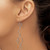 14K White Gold Diamond-cut Curved Bars & Heart Earrings TH613