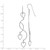 14K White Gold Diamond-cut Curved Bars & Heart Earrings TH613