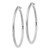 14k White Gold Diamond-cut 2mm Round Tube Hoop Earrings TC225