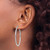 14k White Gold Diamond-cut 2mm Round Tube Hoop Earrings TC225