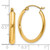 10k Polished 3.75mm Oval Tube Hoop Earrings 10TF115Y