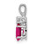14k White Gold 7x5mm Oval Ruby VS Diamond pendant XP1005R/VS