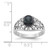 14k White Gold 6mm Black FW Cultured Pearl A Diamond ring Y4385BP/A