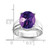 14k White Gold 12x10mm Oval Amethyst ring Y4549AM