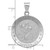 14k White Gold Polished/Satin St Christopher Medal Hollow Pendant XR1302