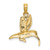 10K Textured Hummingbird Flying Charm 10K6447