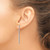 14k White Gold Polished and Diamond-cut Bar Dangle Post Earrings TH955W