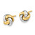 14k Two-Tone Polished Love Knot Post Earrings TL1056TT