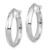 14k White Gold Polished Medium 3mm Hoop Earrings TF1381W