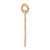 14k Polished and Textured Solid Star Cross Pendant XR1922