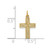 14k Polished and Textured Solid Star Cross Pendant XR1922